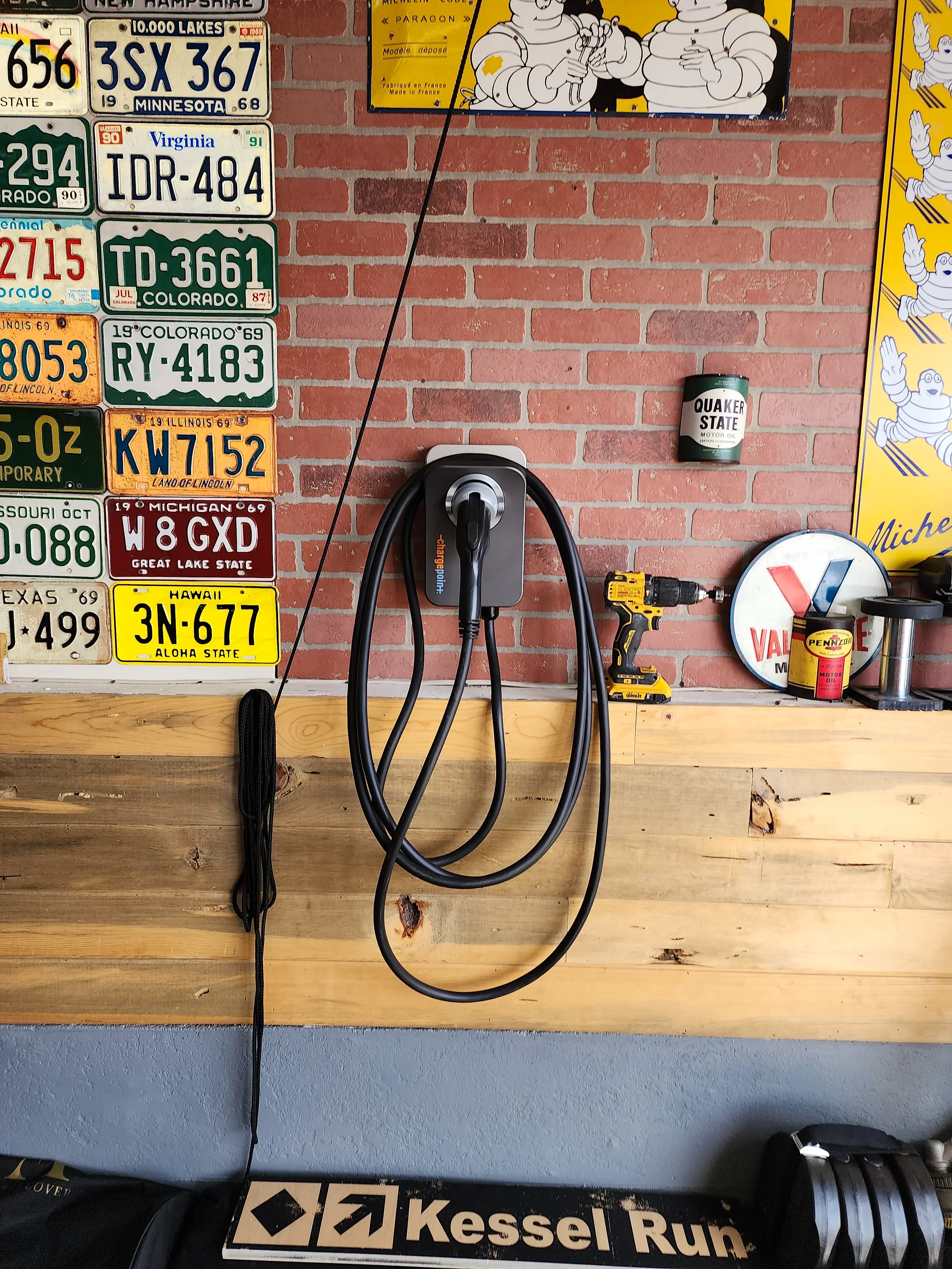 NW Electric EV charger installation in a residential garage