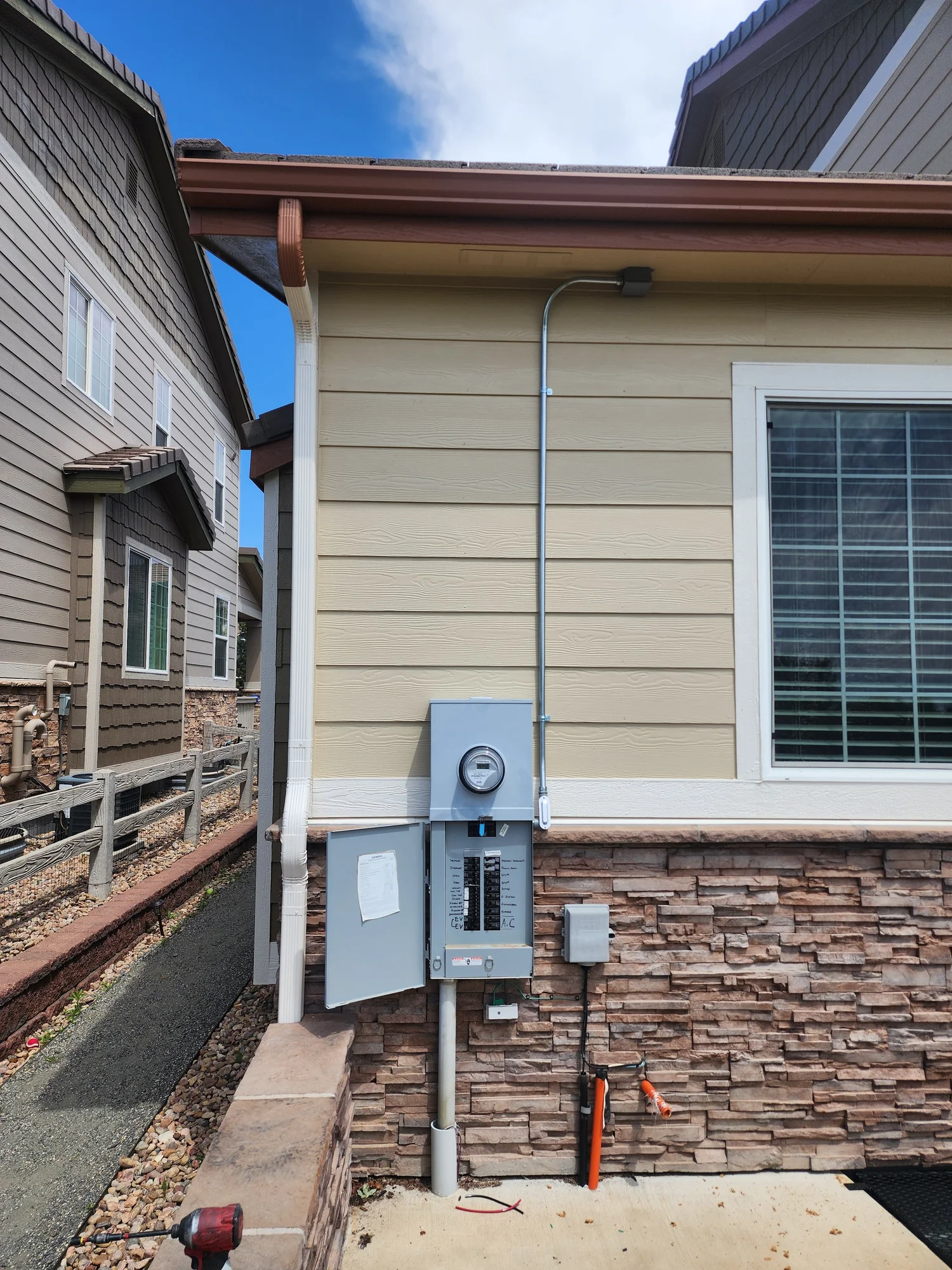 Residential electrical panel and meter upgrade